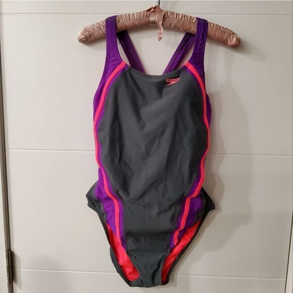 Speedo Quantum Splice One Piece Swimsuit Size 10 - Picture 2 of 9